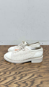 Chanel Tweed Patent Leather Sneakers