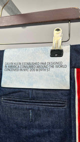 Calvin Klein 205W39NYC Center-Seam Side-Velvet Jeans