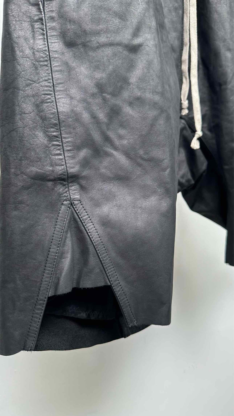 Rick Owens Basket Swingers Leather Shorts