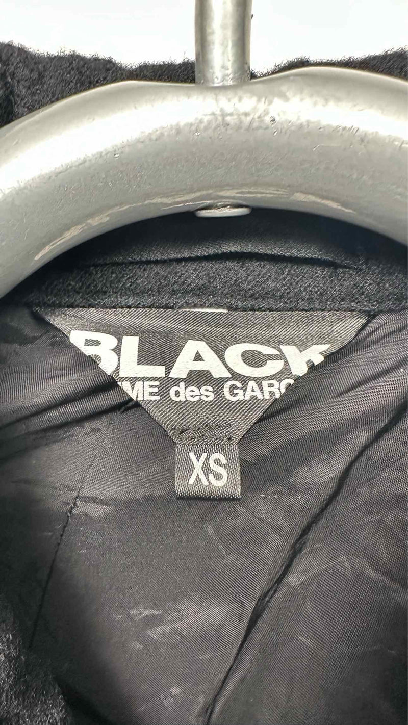 Black Comme Des Garçons Faux-Fur Wool Jacket