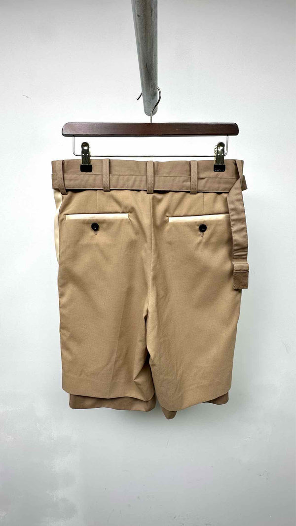 Sacai Belted Layered Shorts