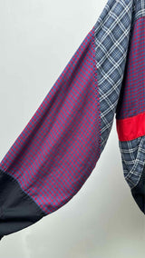 Balenciaga Plaid Color-Blocking Jacket