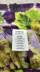 Dries Van Noten Floral Sheer Satin Wide Pants