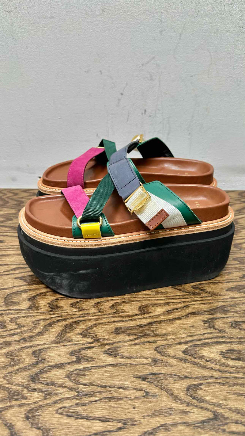 Sacai Hybrid Belted Platform Sandals