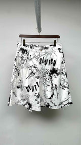 Comme Des Garçons Shirt Printed Wide Shorts