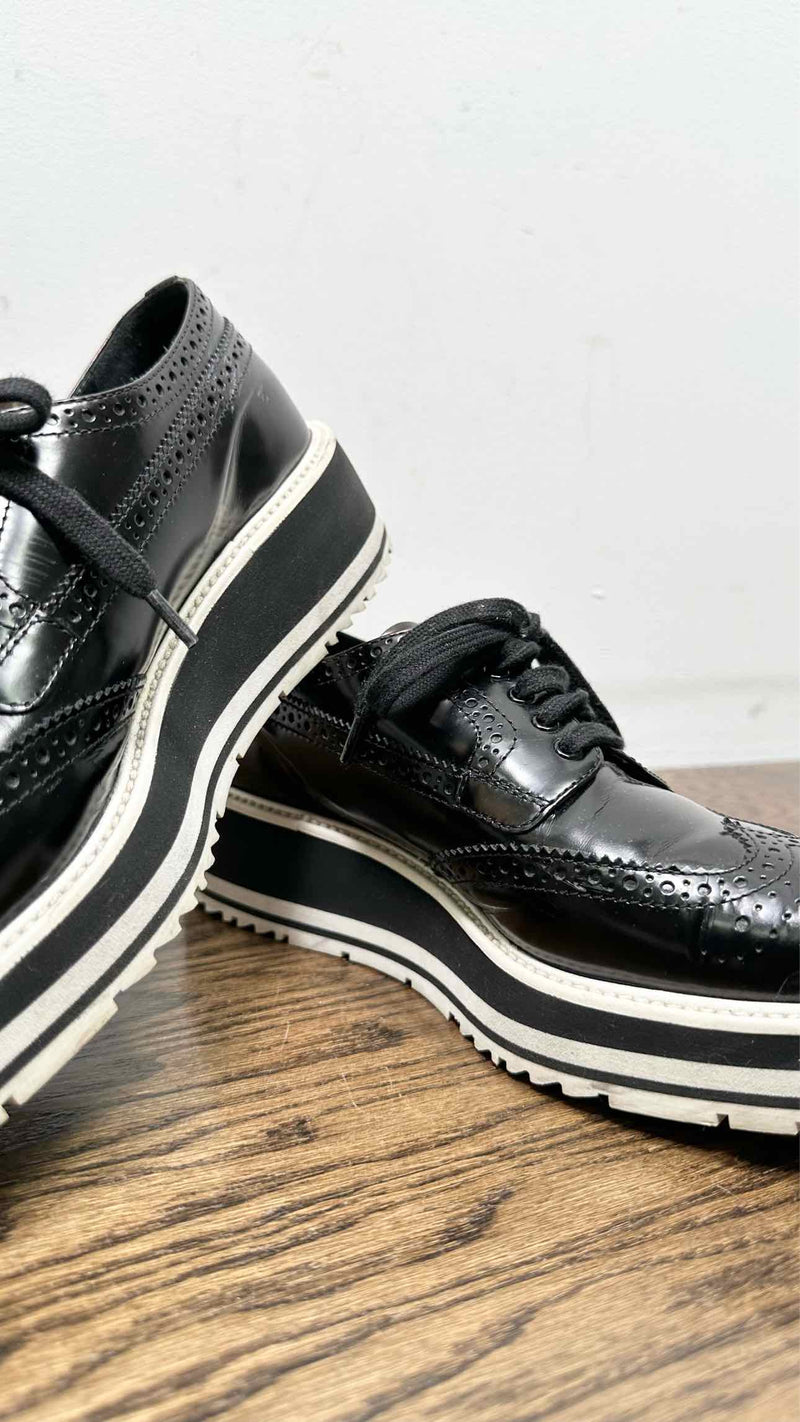 PRADA Platform Wing-Chip Shoes