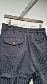 Comme Des Garcons Homme Plus Stripe Jacquard Armer Cropped Pants