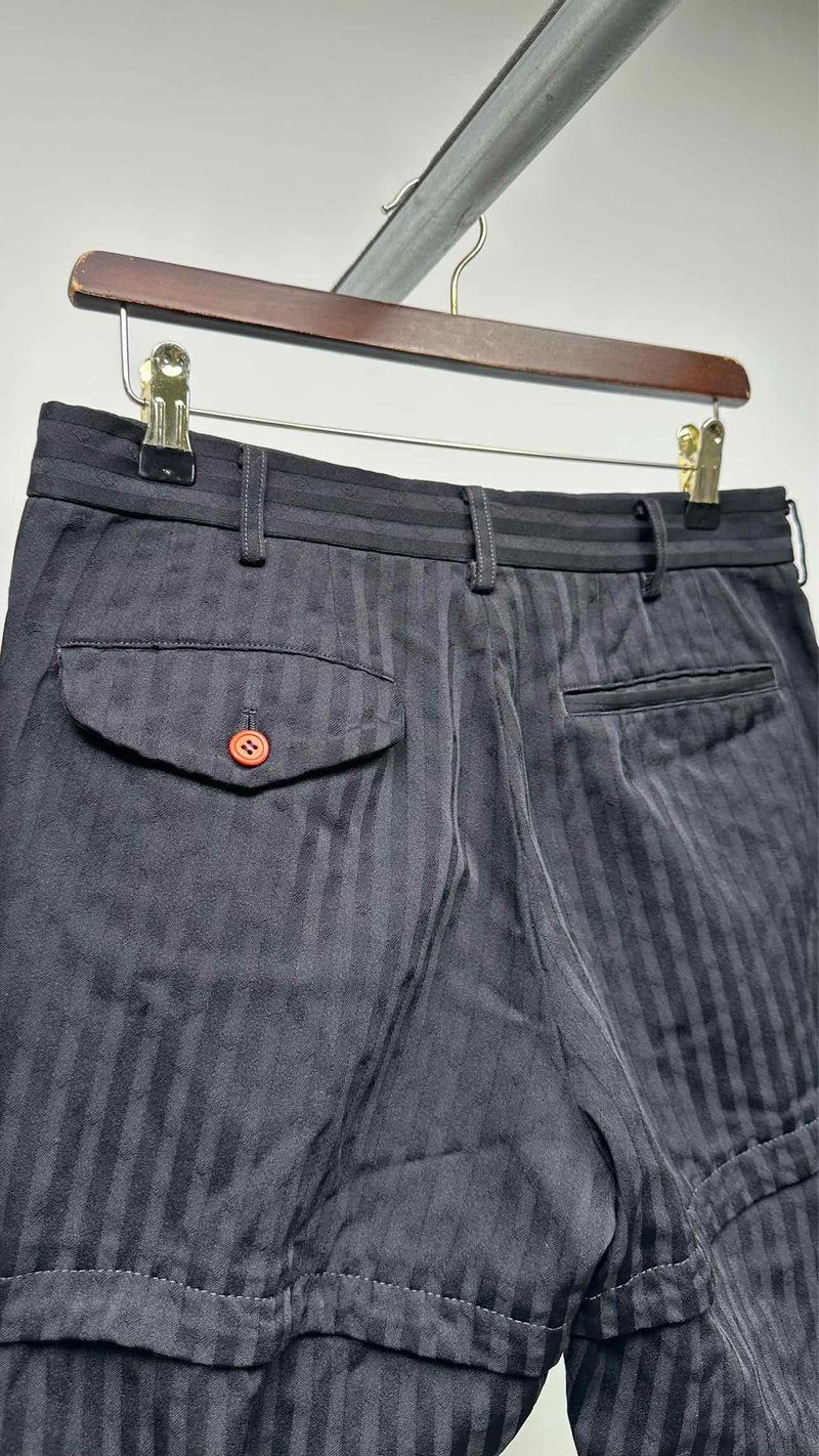Comme Des Garcons Homme Plus Stripe Jacquard Armer Cropped Pants