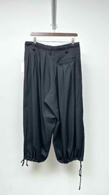 Yohji Yamamoto Pour Homme Cropped Pleated Balloon Wide Pants