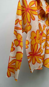 Pleats Please Floral Pleated  Shirt