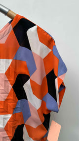 Issey Miyake S/S Asymmetrical Geometric Strech Pleats Top