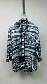 Dolce & Gabbana Half-sleeve Front-tie Printed Shirt