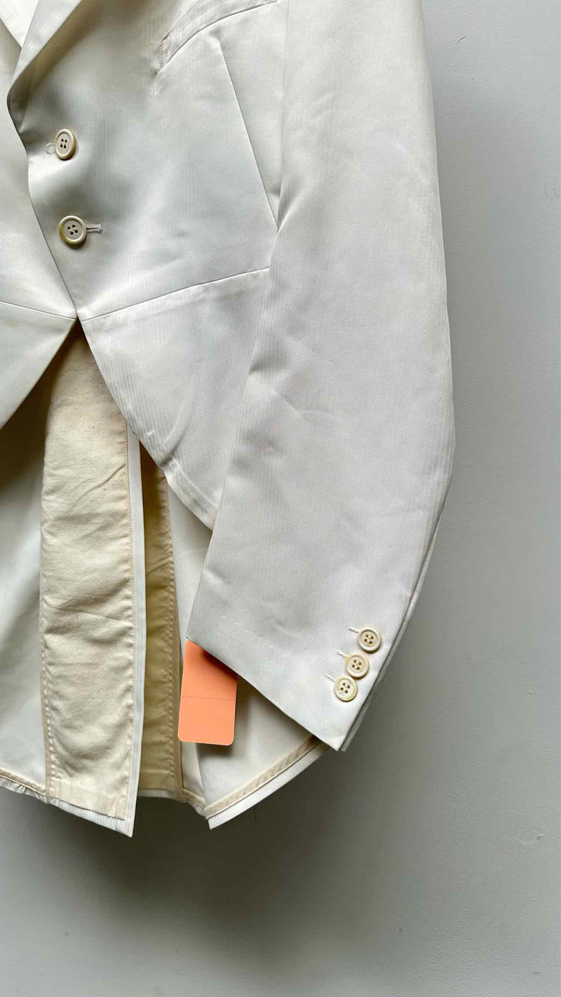 Comme Des Garcons Belt-datailed Tow-tone Tuxede Jacket