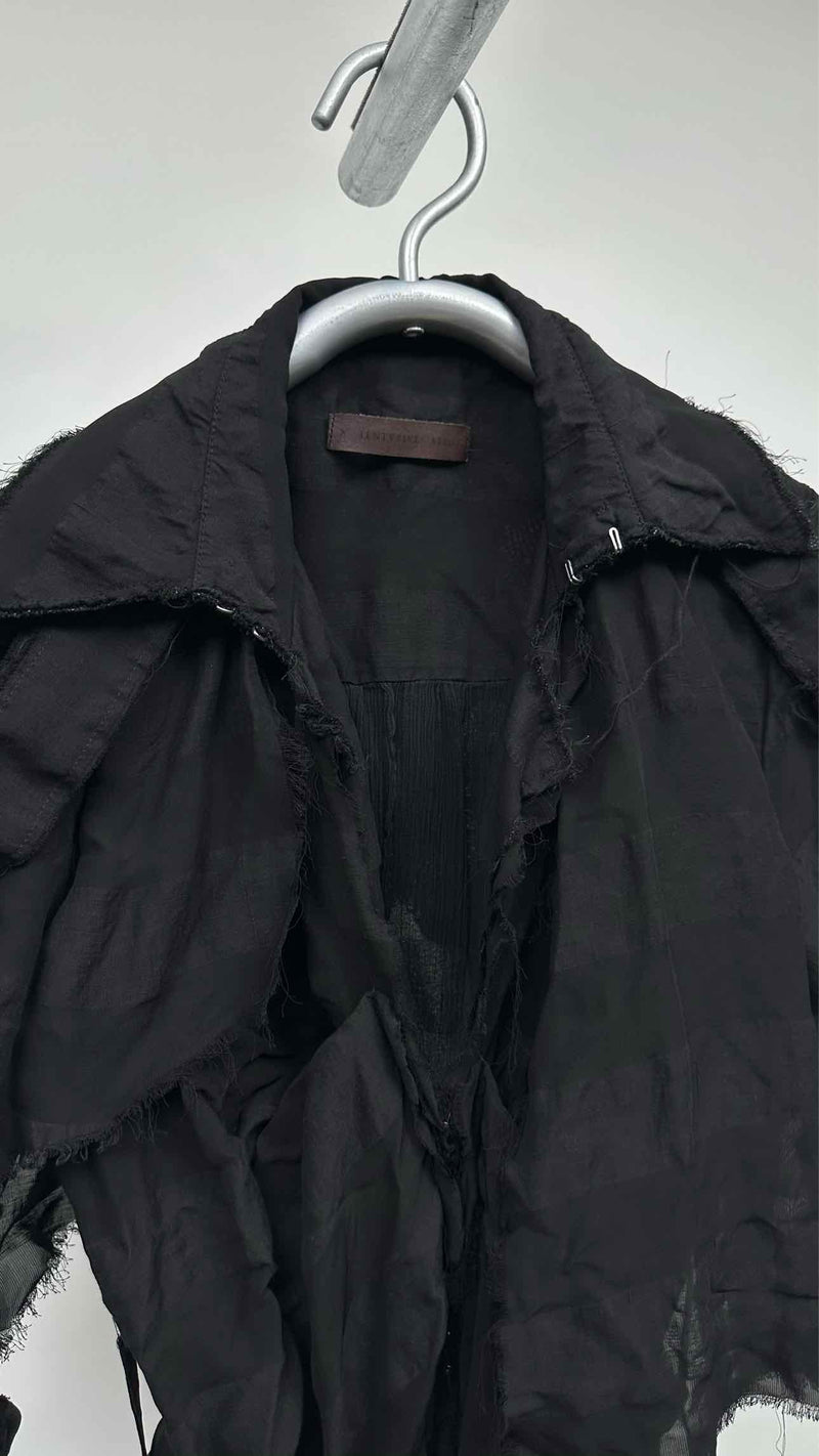 A Tentative Atelier S/S Satin Layered Raw-end Dress Coat