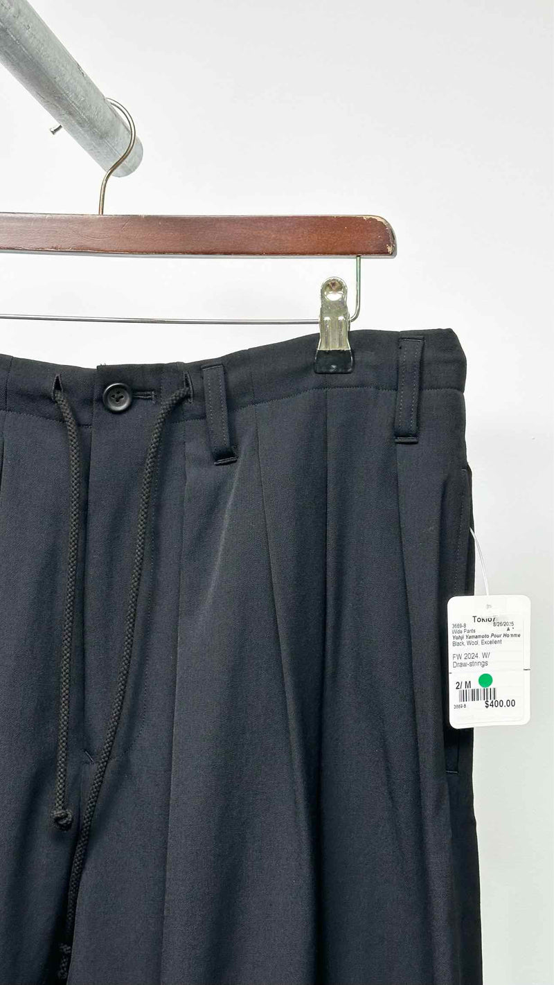 Yohji Yamamoto Pour Homme Cropped Pleated Balloon Wide Pants