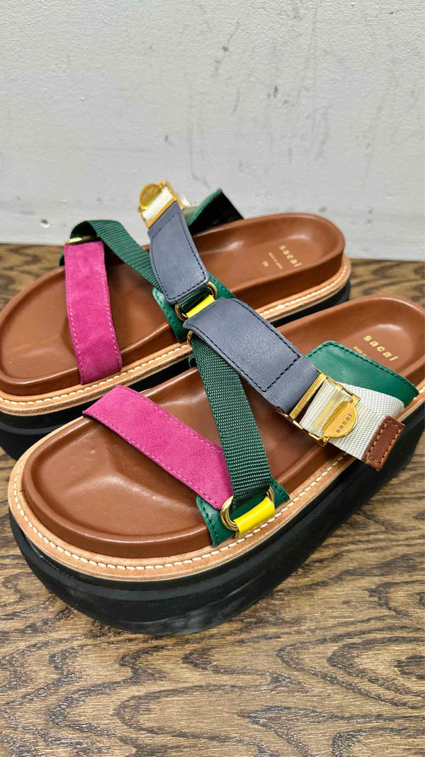 Sacai Hybrid Belted Platform Sandals