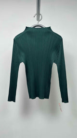 Pleats Please L/S High-neck Pleated Top