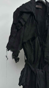 A Tentative Atelier S/S Satin Layered Raw-end Dress Coat