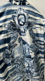 Dolce & Gabbana Half-sleeve Front-tie Printed Shirt