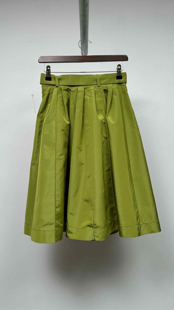 PRADA Pleated Belted Wide Skirt