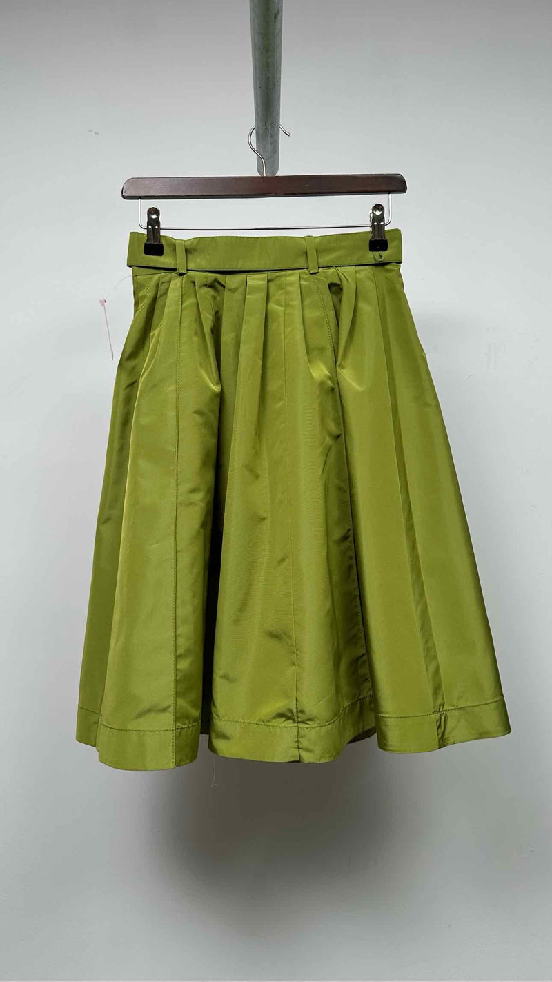 PRADA Pleated Belted Wide Skirt