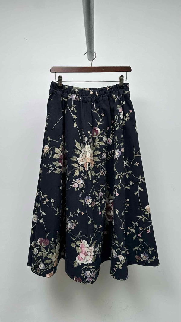 By Walid Floral Long Easy Skirt