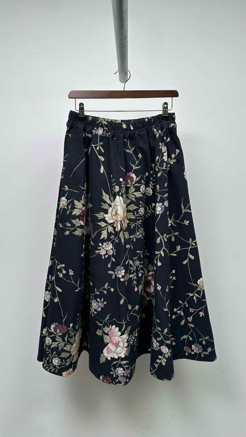 By Walid Floral Long Easy Skirt