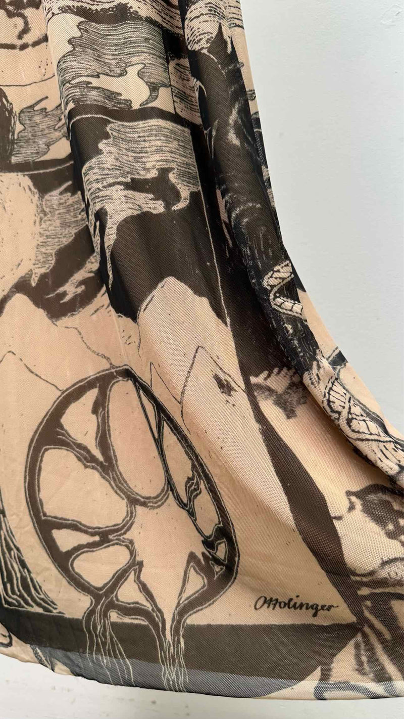 OTTOLINGER N/S Printed Mesh Tank Maxi Dress