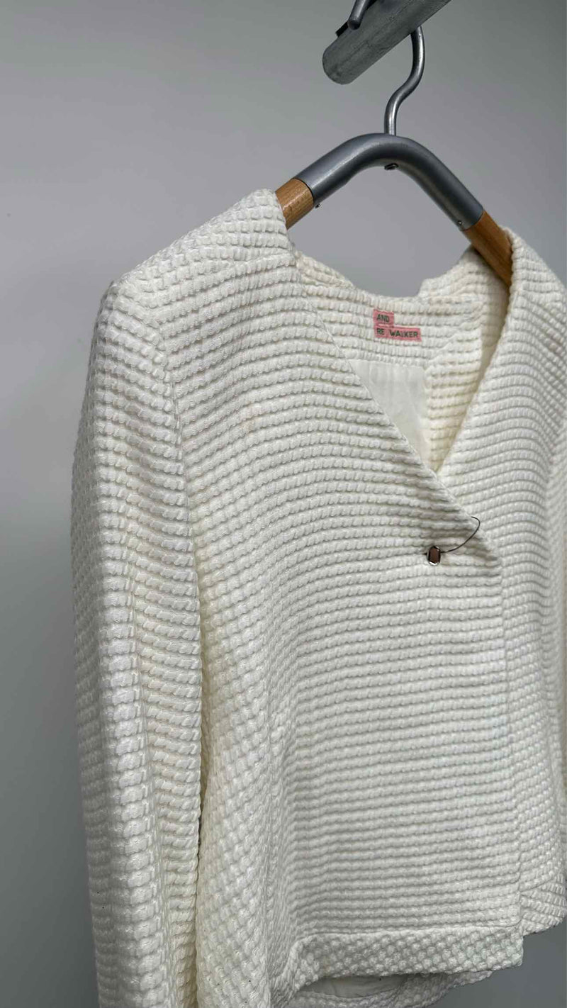 Andre Walker For Dover Street Market Waffle Cropped Oversized Jacket