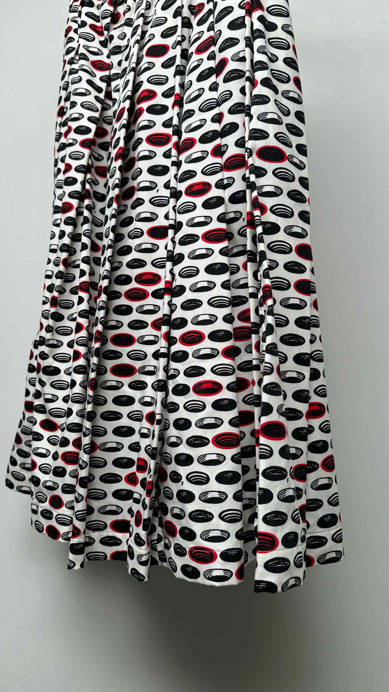 Black Comme Des Garçons Printed Pleated Easy Skirt