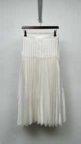 Junya Watanabe Denim Layered Pleated Long Skirt
