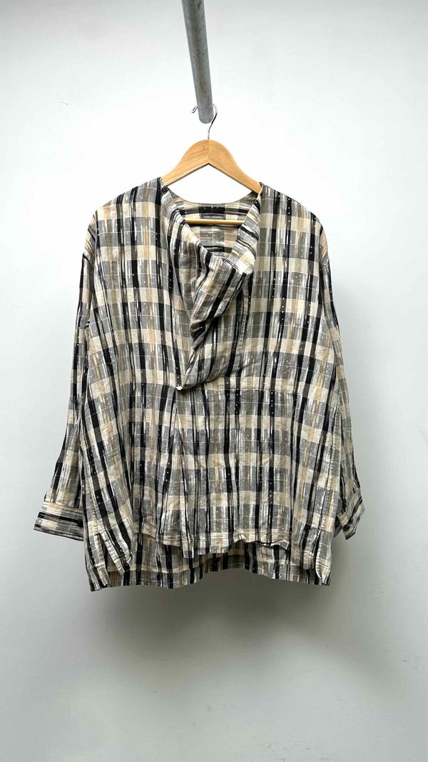 Issey Miyake Men L/S Check Top