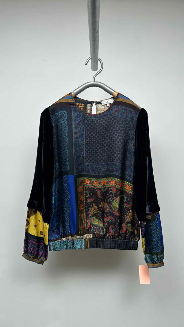 Pierre-Louis Mascia L/S Printed Scarf Silk Top