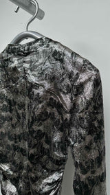 Isabel Marant L/S Floral Glitter Gathered Top