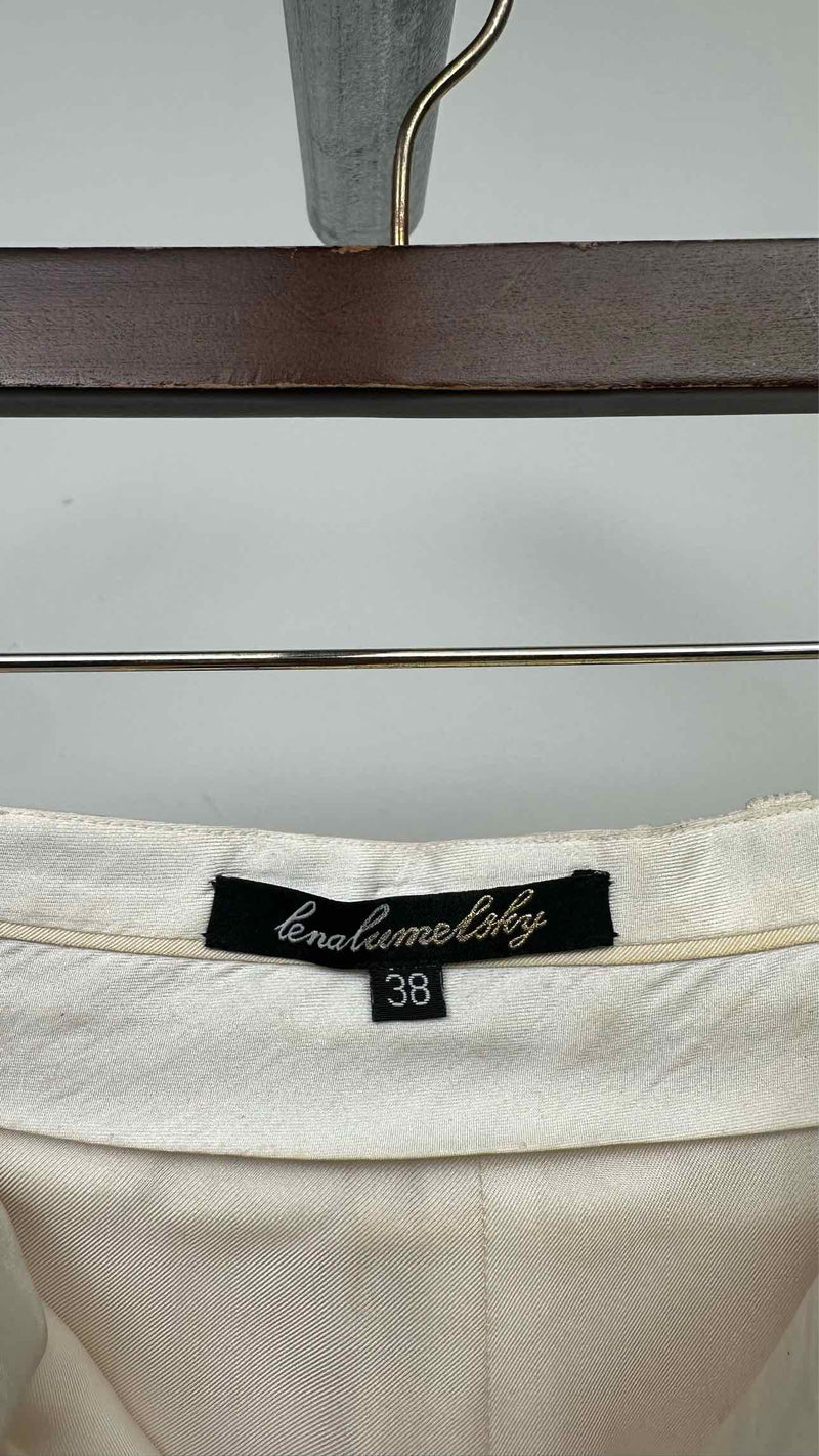 Lena Lumelsky Jacquard Back-Skirt Shorts