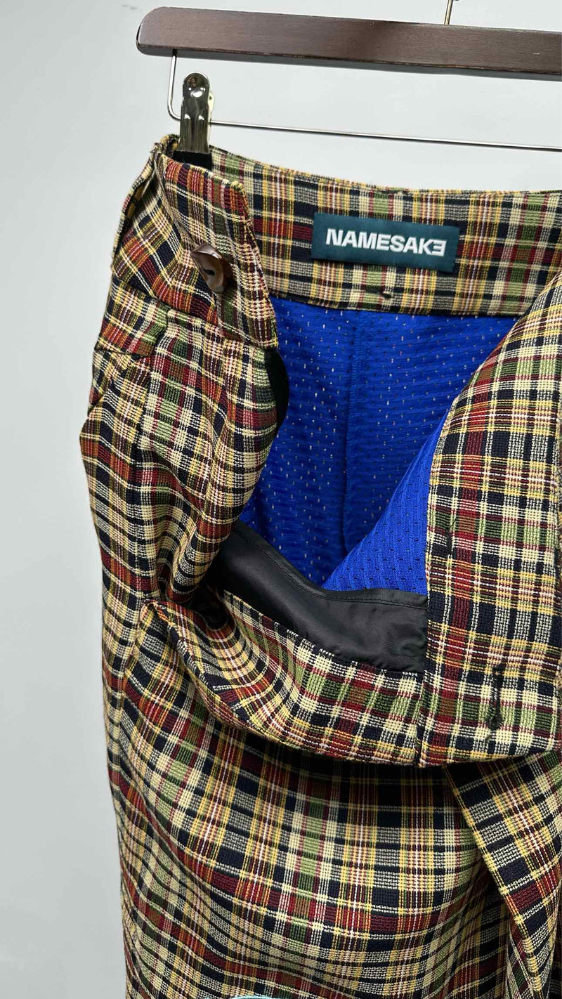 NAMESAKE Plaid Layered Shorts