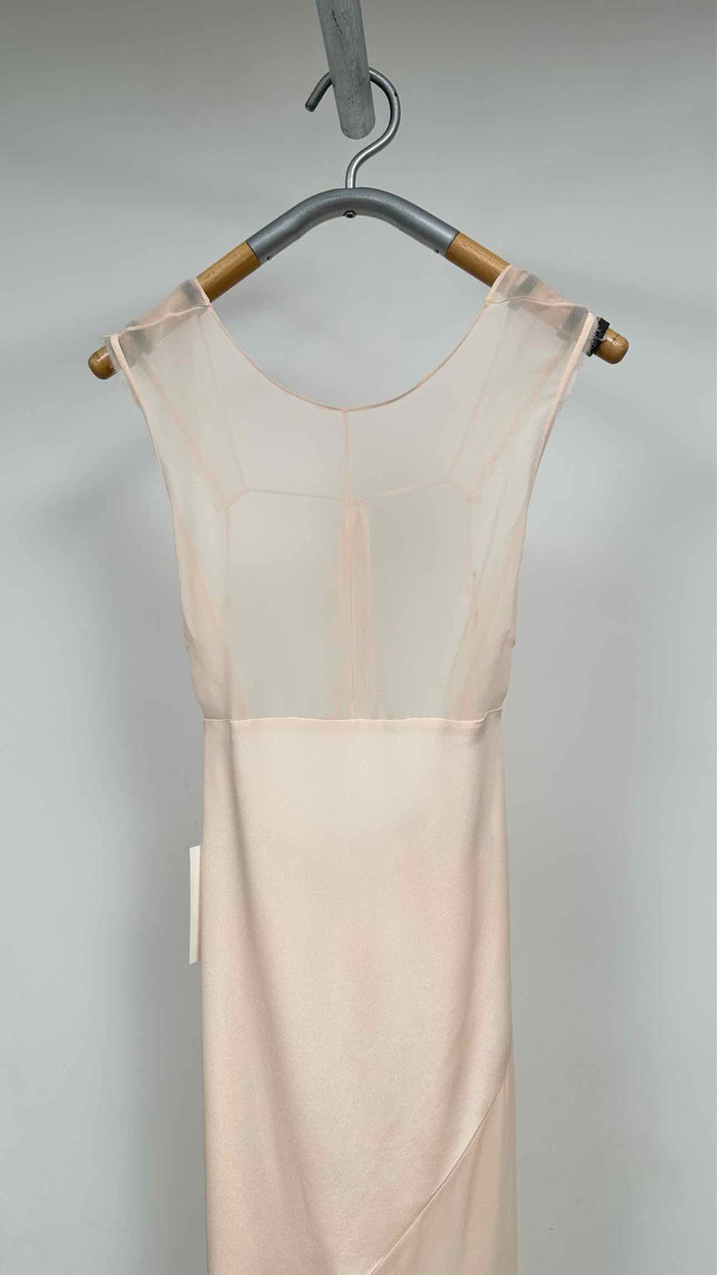 Peter Do N/S Combo Open Back Sheer Gown