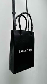 Balenciaga Leather Logo Shoulder Bag