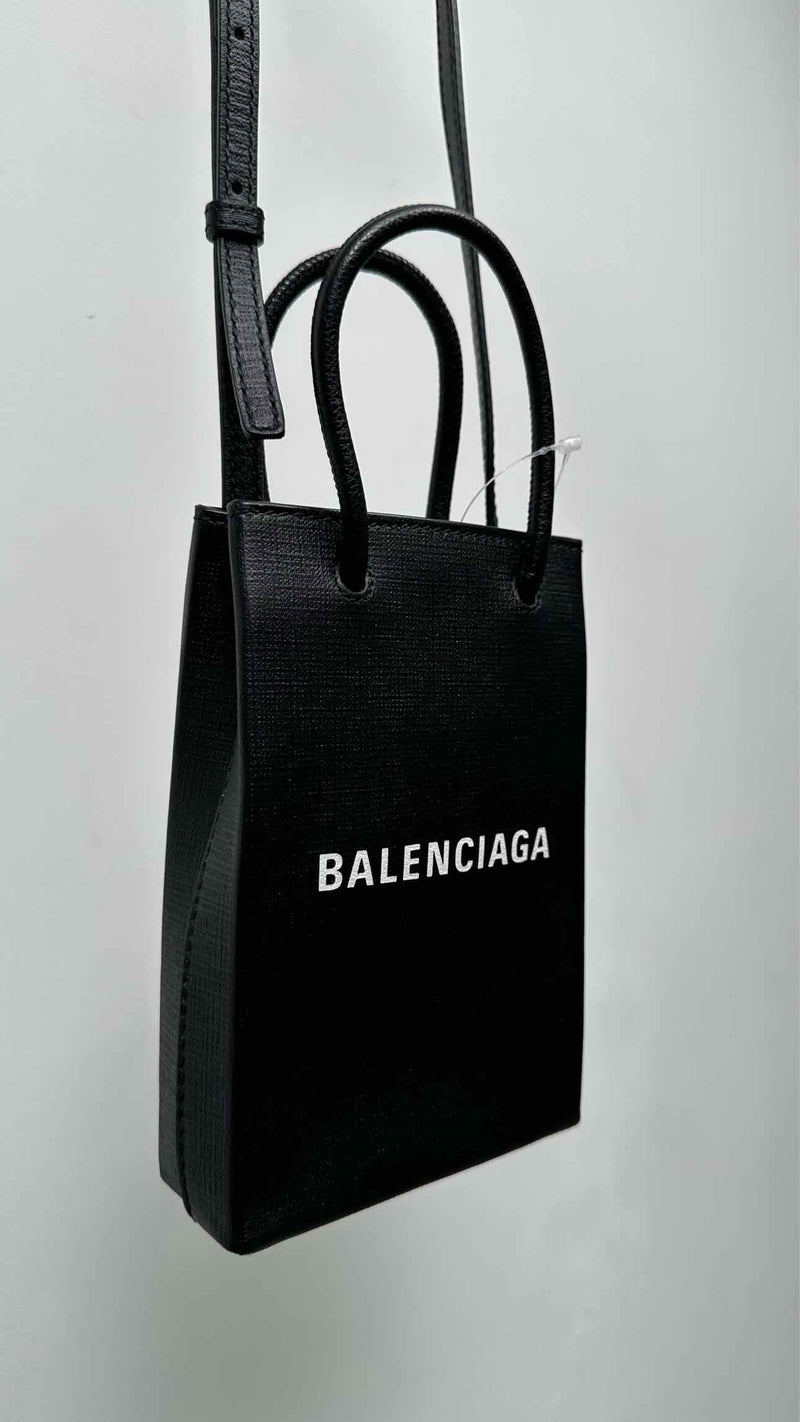 Balenciaga Leather Logo Shoulder Bag