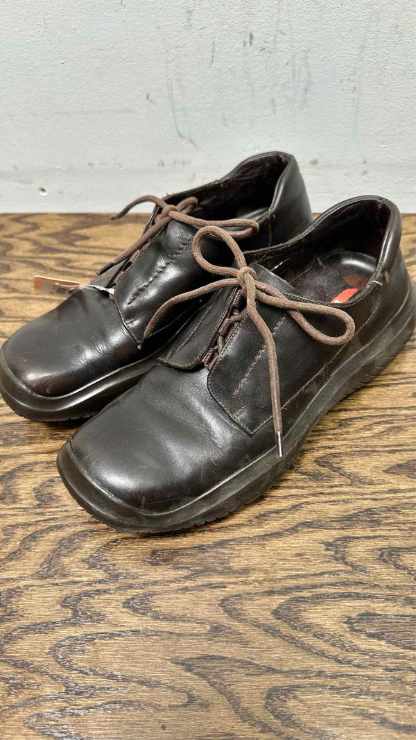 PRADA Sport Leather Square Sneakers