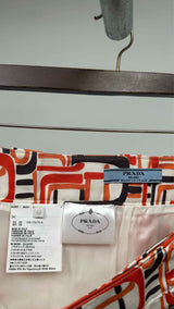 PRADA Geometric-print Wrap Skirt