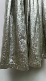Comme Des Garcons Faux-Leather Pleated Wide Skirt