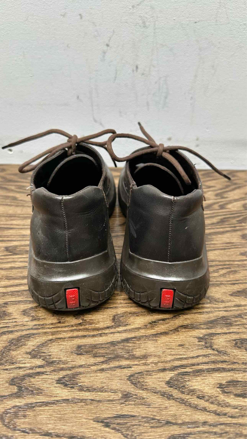 PRADA Sport Leather Square Sneakers