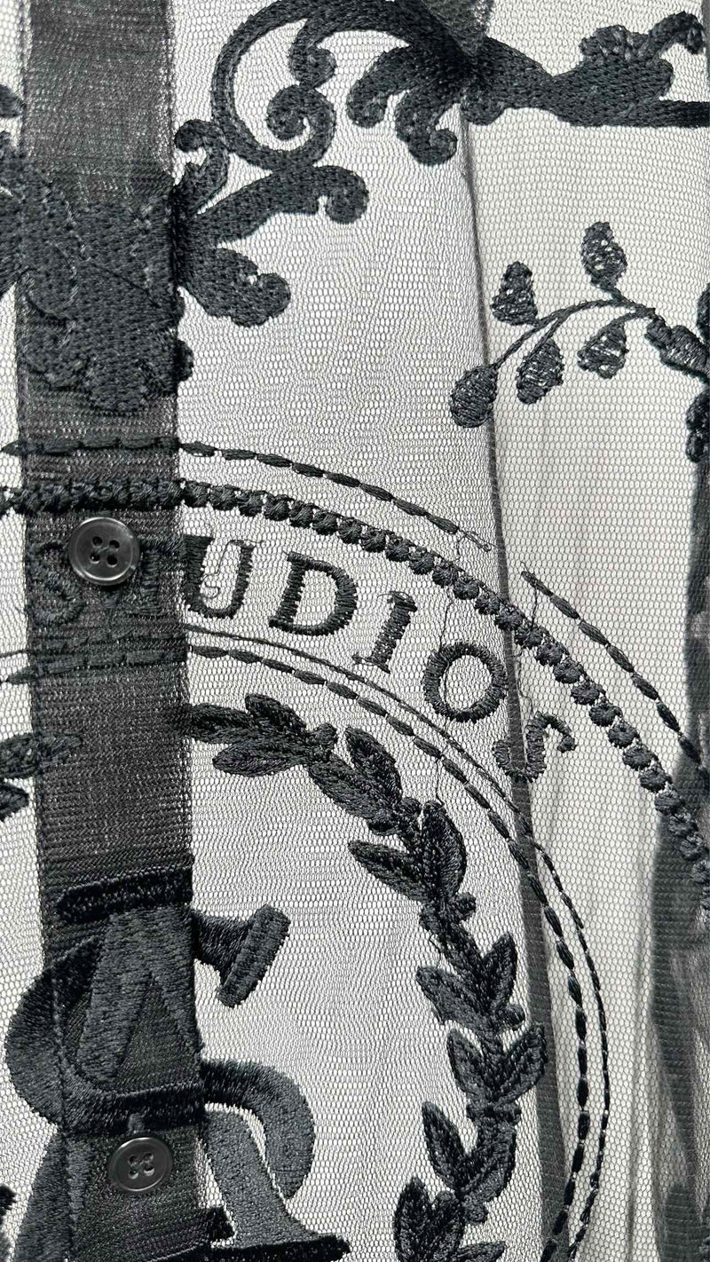 Acne Studios S/S Embroidered Mesh Shirt