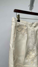 Lena Lumelsky Jacquard Back-Skirt Shorts