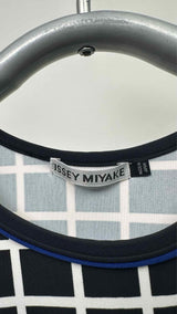 Issey Miyake N/S Plaid Hybrid Top