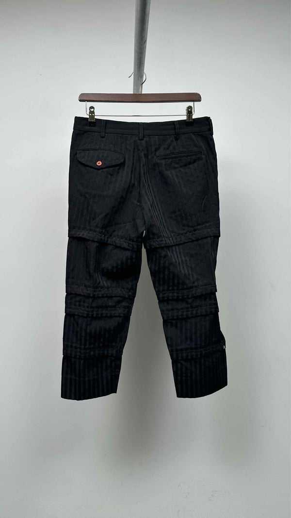Comme Des Garcons Homme Plus Stripe Jacquard Armer Cropped Pants