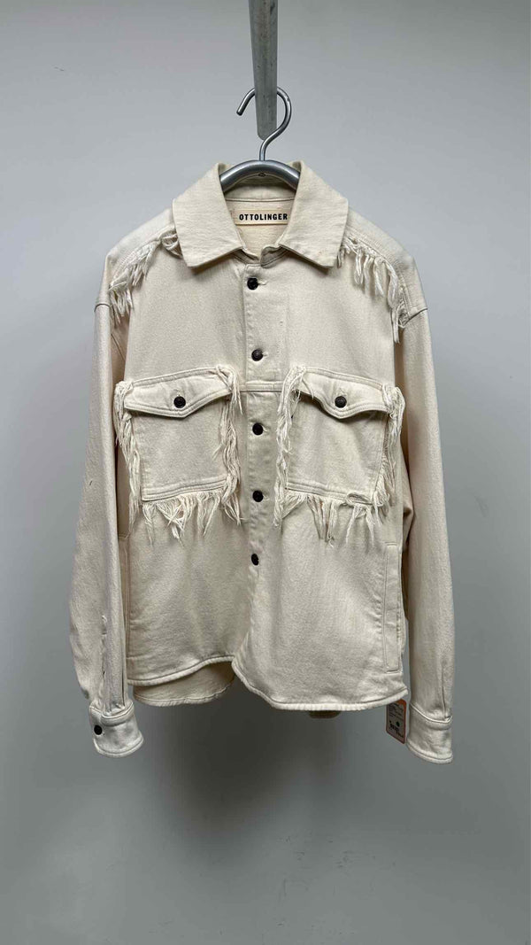 OTTOLINGER Oversized Fringe-Detailed Denim Jacket