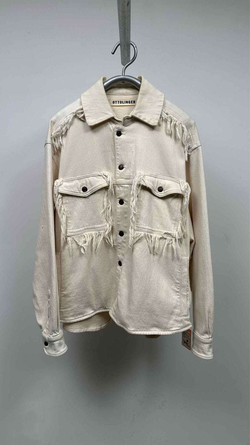 OTTOLINGER Oversized Fringe-Detailed Denim Jacket