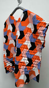 Issey Miyake S/S Asymmetrical Geometric Strech Pleats Top